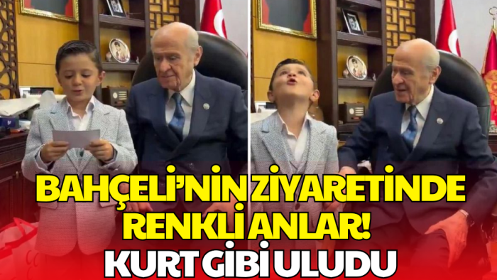 Bahçeli'nin Ziyaretinde Renkli Anlar! Küçük Öğrencinin Hareketi Gülümsetti